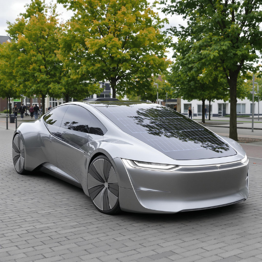 Nieuwe auto 2025 een toekomstige auto met zonnepanelen